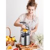 Electric Citrus Juicer Squeezer, Reemix Powerful Orange Juicer with Zine