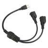 Extension Y Splitter Power Cord 3 Pin 1 to 2