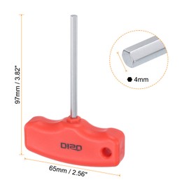 sourcing map 2pcs T-Handle Hex Key Wrench 4mm Metric T-Key Inner Hexagon Wrenches Spanner Repair Tool for Automotive Household Maintenance
