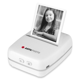 AgfaPhoto Realipix Pocket P Black/White Thermal Printer for Children with Fun App for Painting & Doodling, Normal, ARKMPW