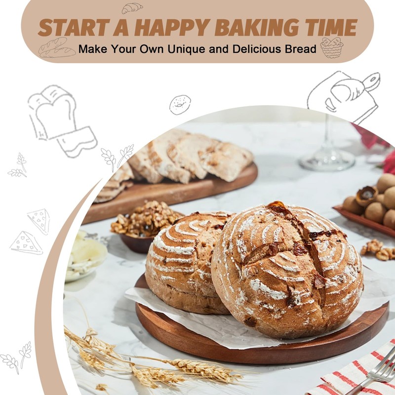 Sourdough Proofing Basket Gift Set, 9" Round and 10" Oval