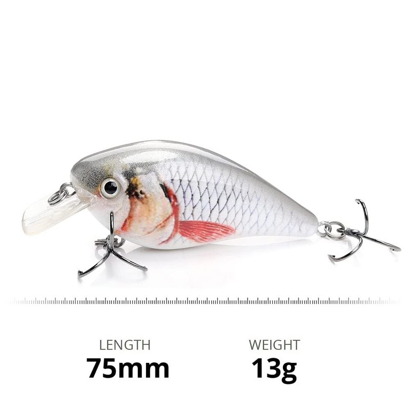 Floating Crankbait Lures Lifelike Artificial - Medium Roach Crankbait -