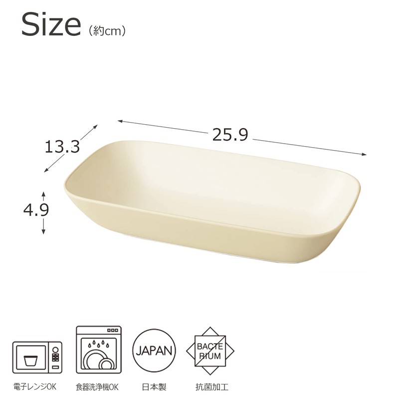 Takenaka T-26656 Dish Calm Dish, Square, Curry & Pasta, Made