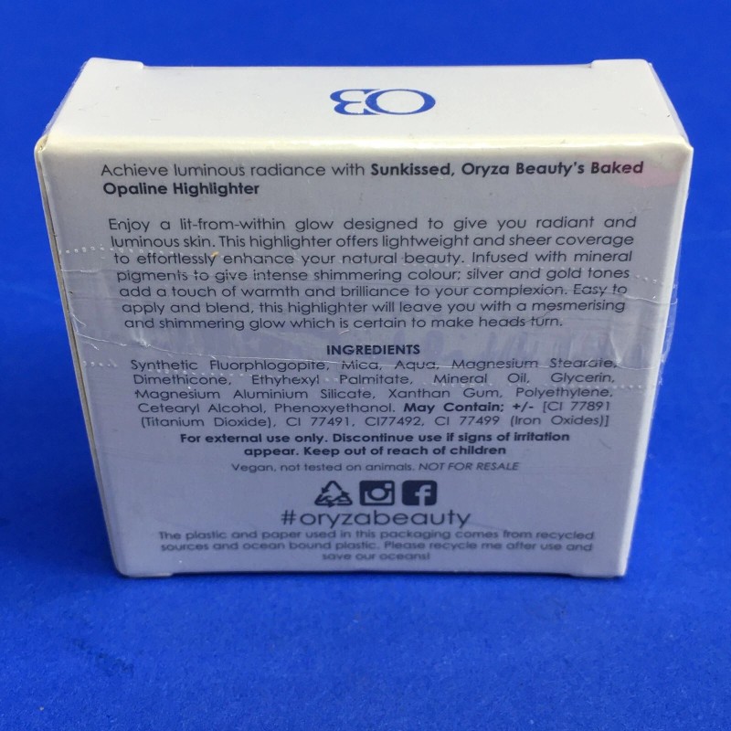 Oryza Beauty Sunkissed Baked Opaline Highlighter 0.13 oz (Lot of