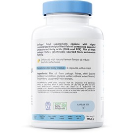 Osavi Omega-3 Extra Molecularly Distilled, 1300mg (Lemon) - 120 softgels