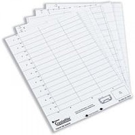 Rexel Printable Inserts for Rexel Suspension File Crystal Tabs, White, Crystalfile, Pack of 51, 78050