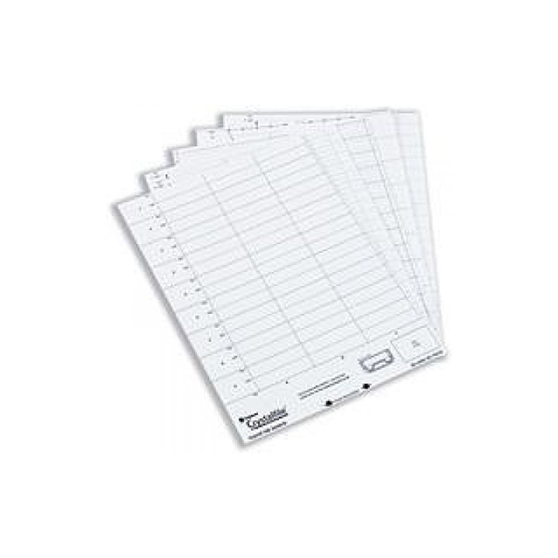 Rexel Printable Inserts for Rexel Suspension File Crystal Tabs, White,