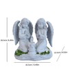 Solar Powered Twin Angel Garden Statue 6.49 Inch - Waterproof