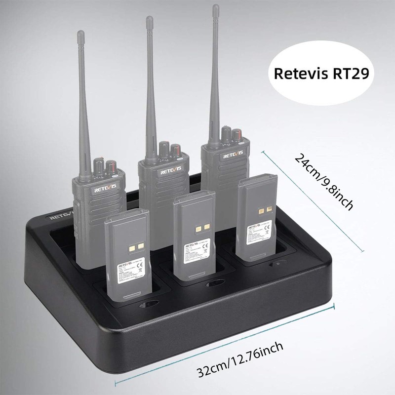 Retevis RT29 Ailunce HD1 Walkie Talkie Six-Way Charger, Practical Multi