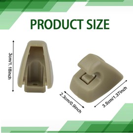 Tecledsn 2PCS Sun Visor Support Clip Retainer, Car Sun Visor Clips, 95994975 95994976 Sun Visor Hook, Car Visor Support Holder Bracket Hanger Replacement for Cruze Sonic Spark (Beige)