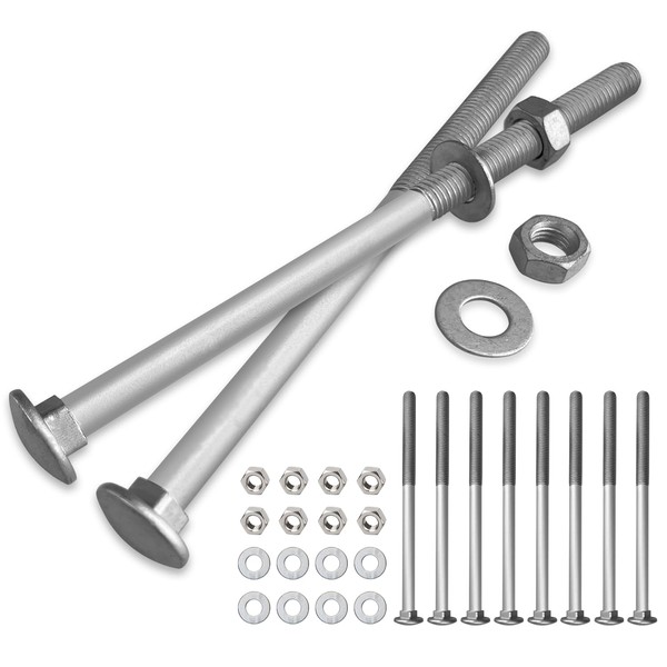 1/2" x 8" (8 pcs) Galvanized Carriage Bolt Kit, Hot