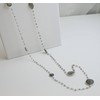 Freeform Labradorite and Freshwater Pearl Necklace 107 cm