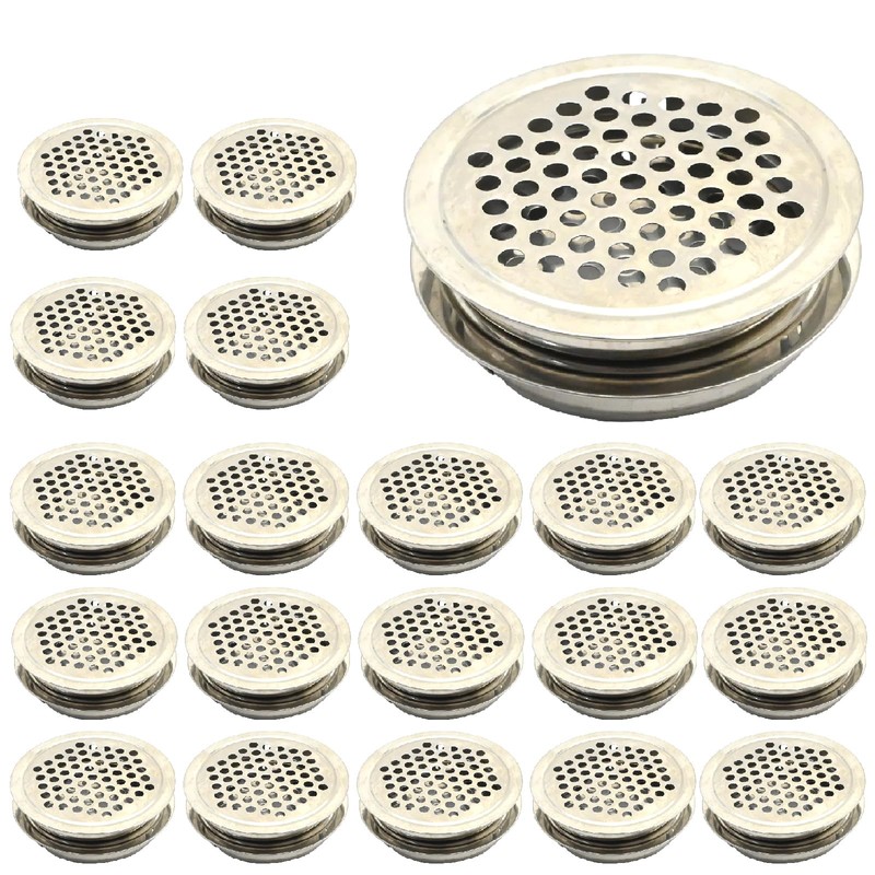 UOIENRT 20 Pcs Stainless Steel Round Soffit Vent, 2-1/9Inch (53mm)