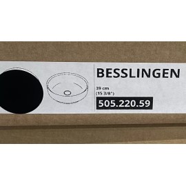 IKEA 505.220.59 New In Box IKEA BESSLINGEN Countertop sink, black/matte, 15 3/8 "