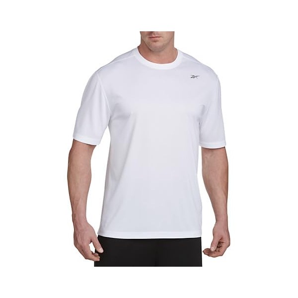 Reebok Big and Tall Performance Mesh T-Shirt White 3XL