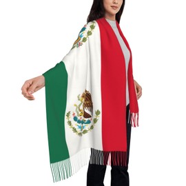 Dsiflylife Shawls and Wraps for Women Mexico Flag Soft Large Warm Blanket Scarf for Evening Dresses (Mexico)