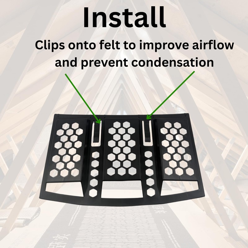 Felt Lap Vents (Pack of 12) Loft Vents for Condensation
