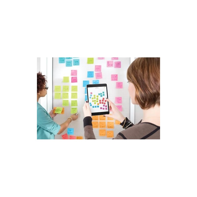 Post-it Notes, Assorted Colours, Pack of 10 Pads, 100 Sheets