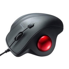 SANWA Wired Ergonomic Trackball Mouse, Optical Vertical Rollerball Mice, Silent Buttons, 34mm Trackball, 600/800/1200/1600 Adjustable DPI, Compatible with MacBook, Laptop, Computer, Windows, macOS