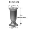 Engelland Round Plastic Garden or Grave Vase with Removable Base