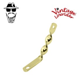 F&R Lowrider Bicycle Flat Twisted Light Bracket Beach Cruiser Bike. - Gold