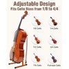Musbeat Musbeat Cello Stand with Bow Holder, Mahogany Wooden A-Shape