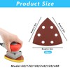 60 Pieces Sanding Discs Pads, 6 Holes Hook and Loop