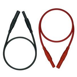 AST Labs Test Lead Extension Cable Banana Plug 4 mm Straight-Straight (18 inch Male-Female, Black & Red)