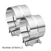 EVIL ENERGY 4'' Exhaust Clamp,Lap Joint Band Clamp Stainless Steel