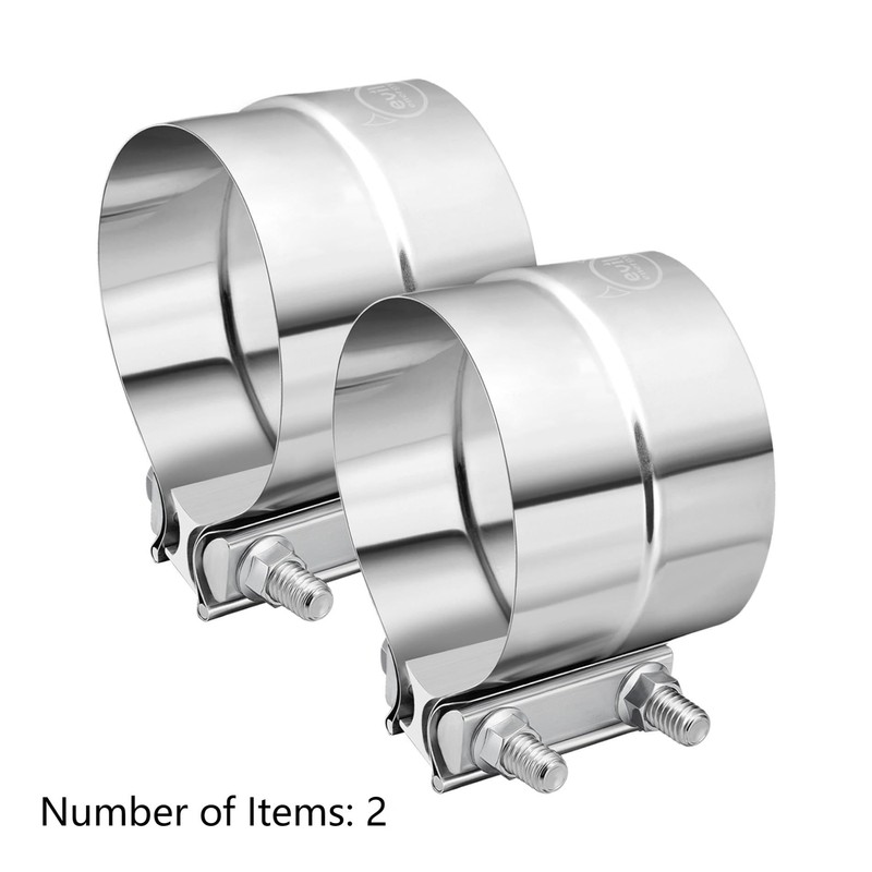 EVIL ENERGY 4'' Exhaust Clamp,Lap Joint Band Clamp Stainless Steel