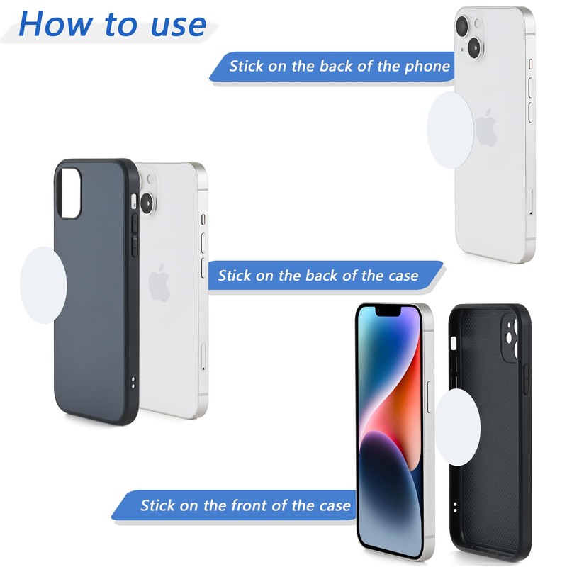 ZYAOTWQZ Phone Magnets for Back of Phone, Universal Metal Plates,