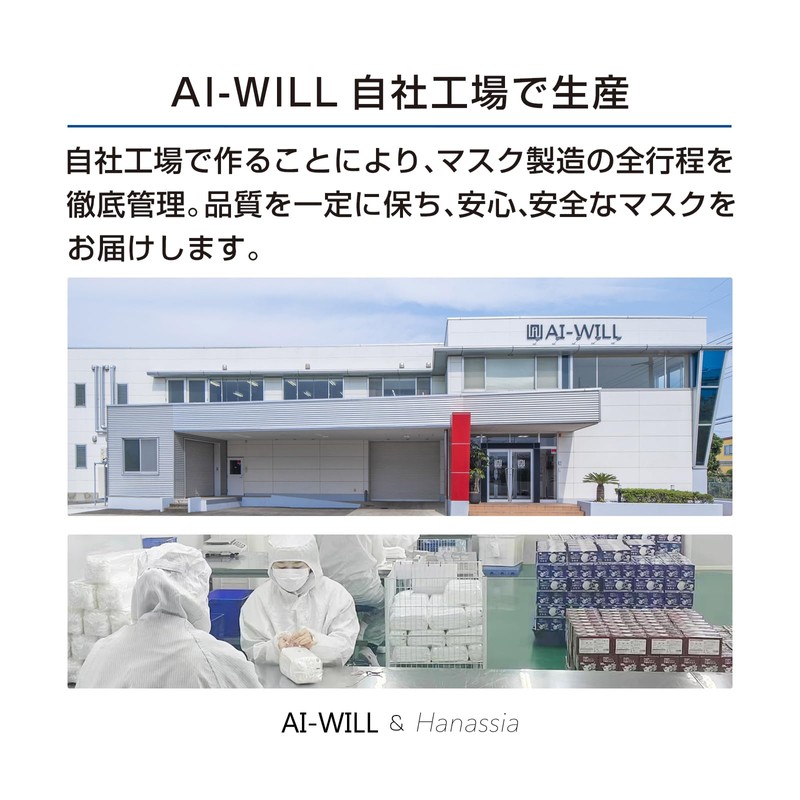 [AI-WILL] Hanassia 3D 立体 不織布マスク 30枚入り(グレー) 男女兼用 3D-Mask ダイヤモンド型 使い捨てマスク