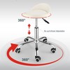 FNZIR Swivel Rolling Stool with Wheels Height Adjustable Stool Chair