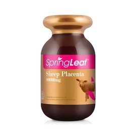 Spring Leaf Sheep Placenta 80000mg 90 Caps - Ultra Strength Woman Anti Aging & Wrinkle with Cellular Repair - Skin Cell Hydration Reduce Freckles & Blemishes - Regulate Production of Natural Skin Oil