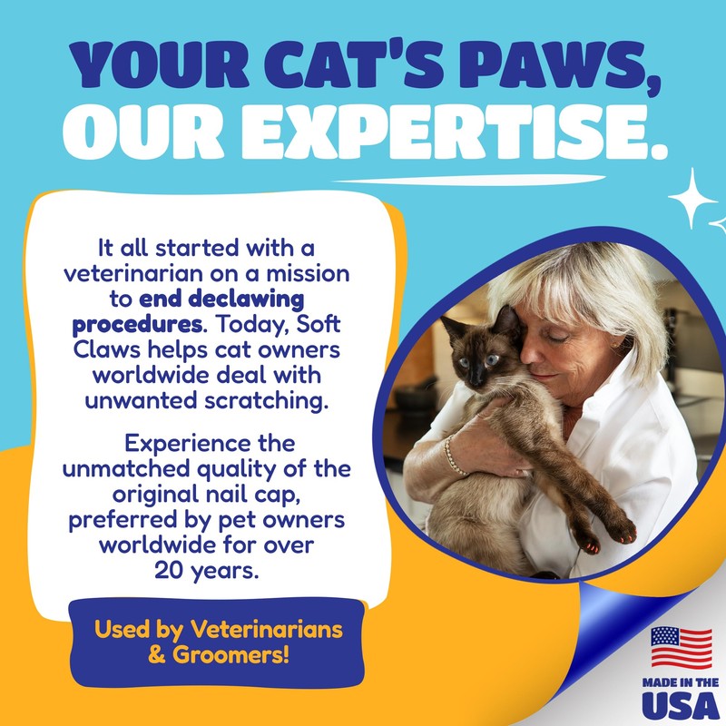 Soft Claws Cat Nail Caps for Medium Cats – (40