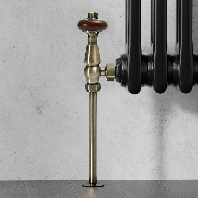 VANCOCO 2Pcs 300mm×18mm Radiator Pipe Sleeves, Satin Nickel Radiator Collars