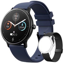 ZONEY Smartwatch Women Men with Bluetooth Call,1.43 Inch AMOLED HD Screen IP68 Fitness Activity Tracker Watch with Blood Pressure/Heart Rate/Blood Oxygen/Sleep Monitor 100+ Sports Modes (Blue)