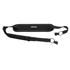 Black Adjustable Ukulele Strap Hands Free No Drill Ukulele Shoulder Strap Belt with Double J Hooks Clip On,Small Guitar Hanging Strap Musical Instrument Accessories, Black, Large