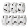 Neukkim Store White Clothing Size Label Stickers Round XS 3ea
