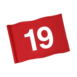 KINGTOP Numbered Golf Flag 20x14 Inch - 420D Dual-layer Nylon, Double Sided Printed, Tube Inserted - Standard Putting Green Flags for Backyard Practice, Golf Courses, Country Club, The 19th Hole