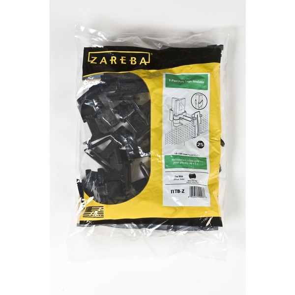Zareba ITTB-Z T-Post Poly Tape Insulator, 25 per Bag