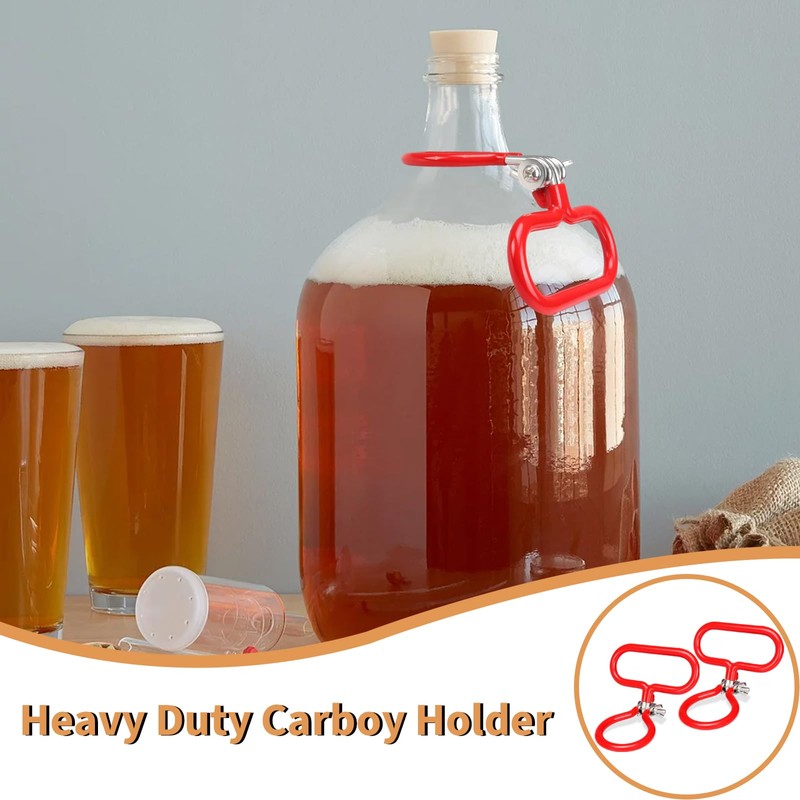 Dexspoeny 2Pcs Carboy Handle, Portable Glass Carboy Handle, Adjustable Heavy