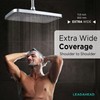 Rectangle Rainfall Shower Head 11.8 Inch Ceiling or Wall Mount