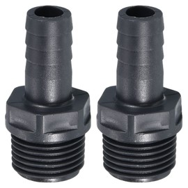 PATIKIL UPVC Barb Fitting Hose Barb Fitting Barb Fitting Barb Hose Fitting 2pcs 12mm Barb G1/2 Male Thread Pipe Connector Quick Fitting for Water Fuel Air Gray