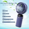jiangler Portable Handheld Fan with Base and Lanyard USB Rechargeable
