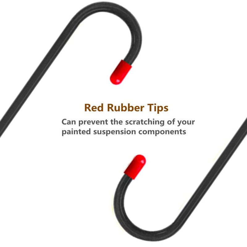 2 PCS Brake Caliper Hanger Hooks with Red Rubber Tips,Auto