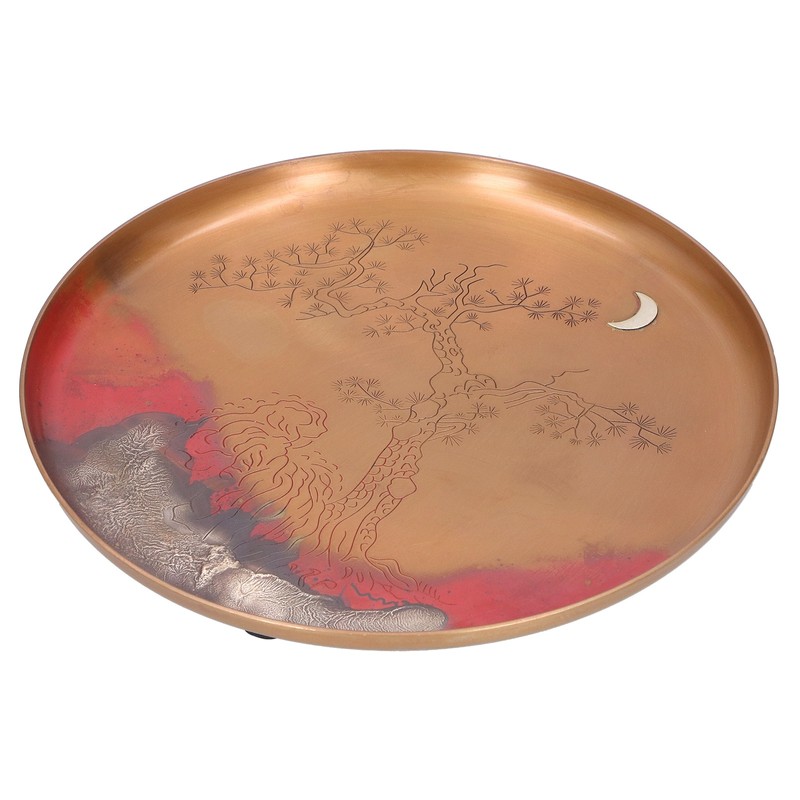 Tea Tray Japanese Hand Made Round Tea Cup Holder Plate