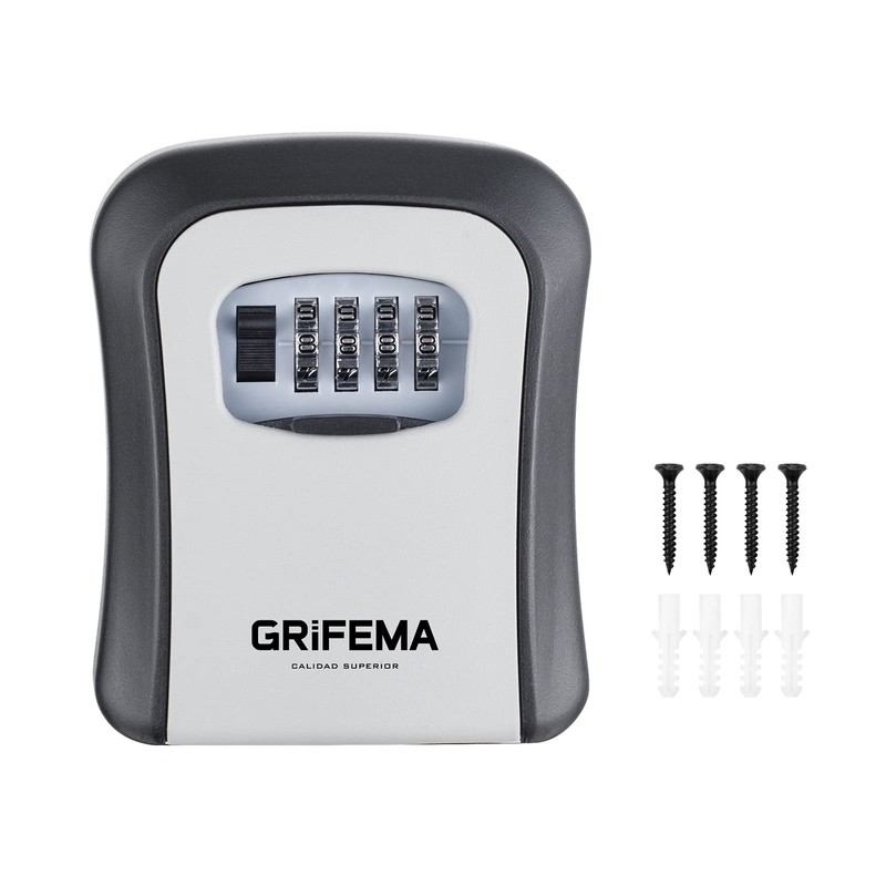 GRIFEMA Key Safe Wall Mounted Police Approved, Lock Box Outdoor