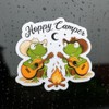 Banjo Frogs Playing Guitar Vinyl Sticker Decal 5x5 inches Camper