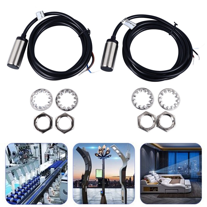 2 Pcs Inductive Proximity Sensor 4mm Detecting Distance DC 3